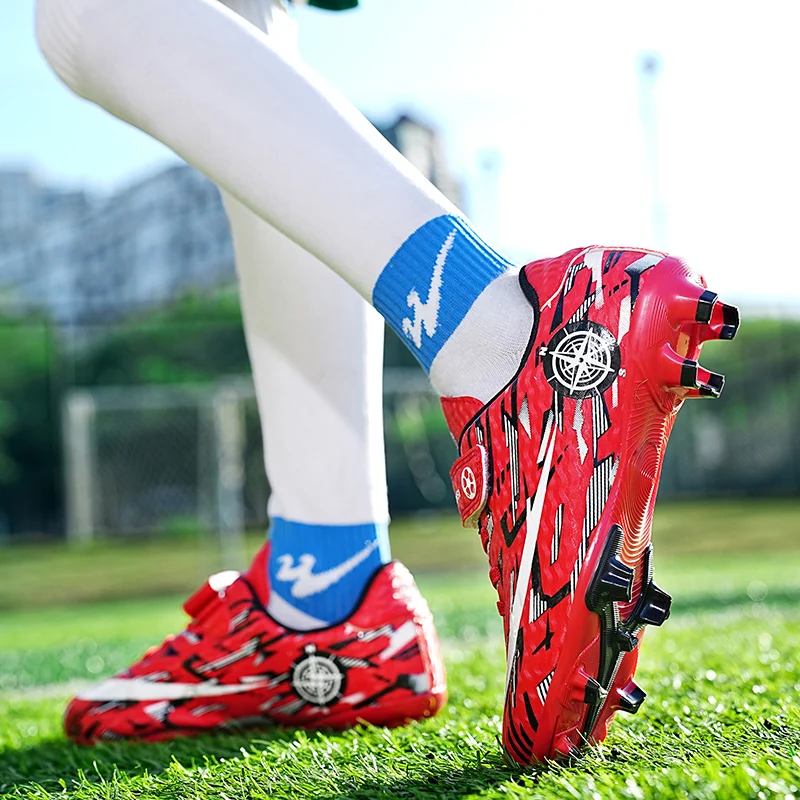 Soccer Shoes Kids Football Shoes TF/FG Cleats Grass Training Sport Footwear Trend Sneaker For Boys Images Of Football