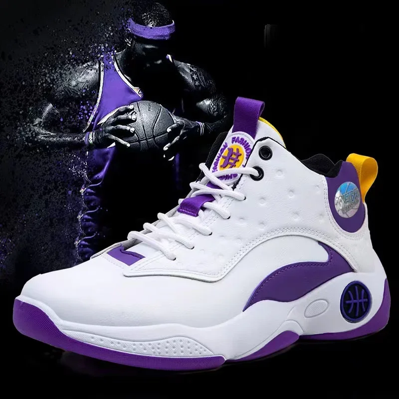 Fashion Men Basketball Shoes Non-slip Comfort Walking Sneakers Breathable Mens Casual Shoes Athletic Fitness Training Footwear