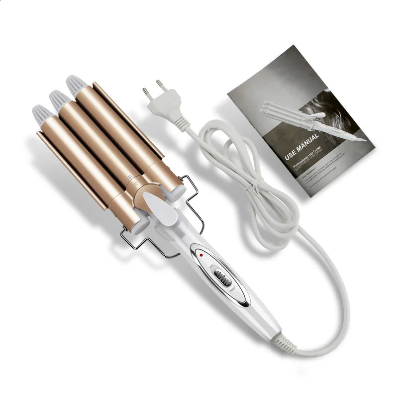 Professional Hair Tools Curling Iron Ceramic Triple Barrel Hair Styler Hair Waver Styling Tools Hair Curlers Electric Curling 250206