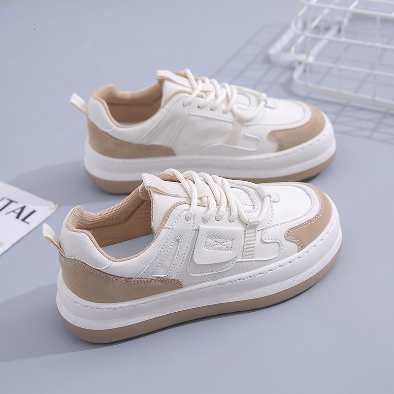 Little White for Women 2023 Autumn New Collection Board Korean Edition Ins Trendy Sports Thick Bottom Big Head Bread Shoes 321