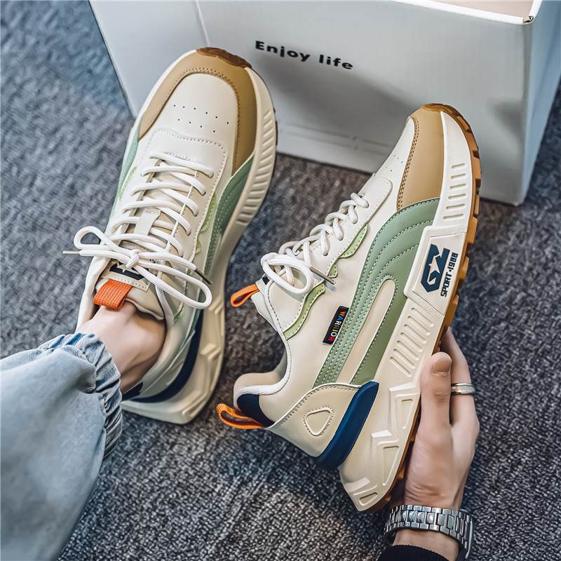 Thick soled height increasing casual sports dad shoes Men's Wear resistant and Anti slip Autumn New Breathable Men's Shoes