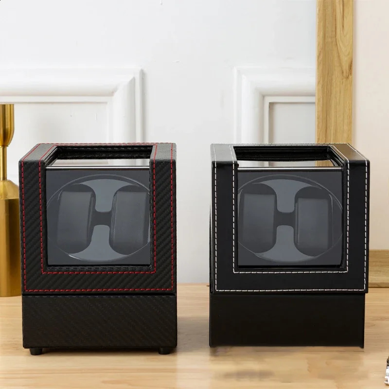 2position Pu watch vibration carbon fiber mechanical Exquisite highend box suitable for gifts 240912