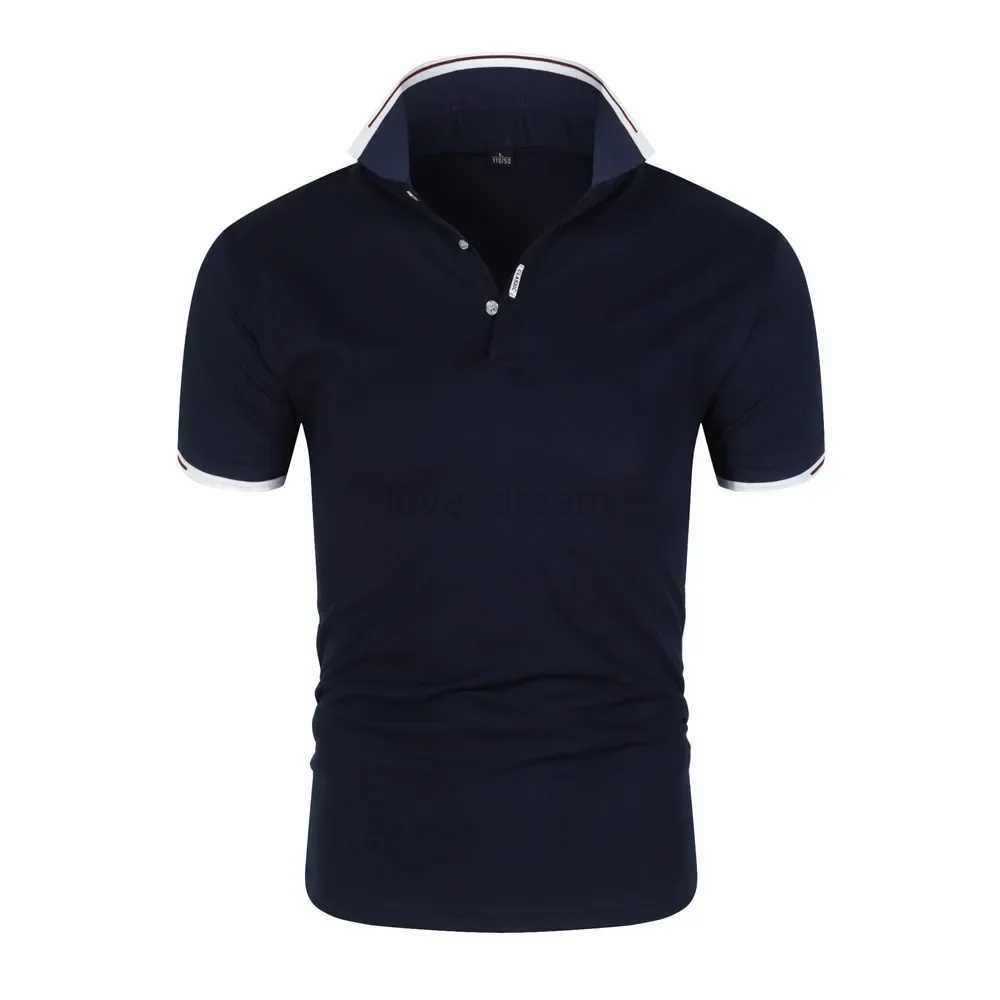 2023 Summer New Mens Casual Short-sleeved Polo Shirt Fashion Lapel T-shirt Breathable Mens Shirt Fashion Street ClothingXJ240920