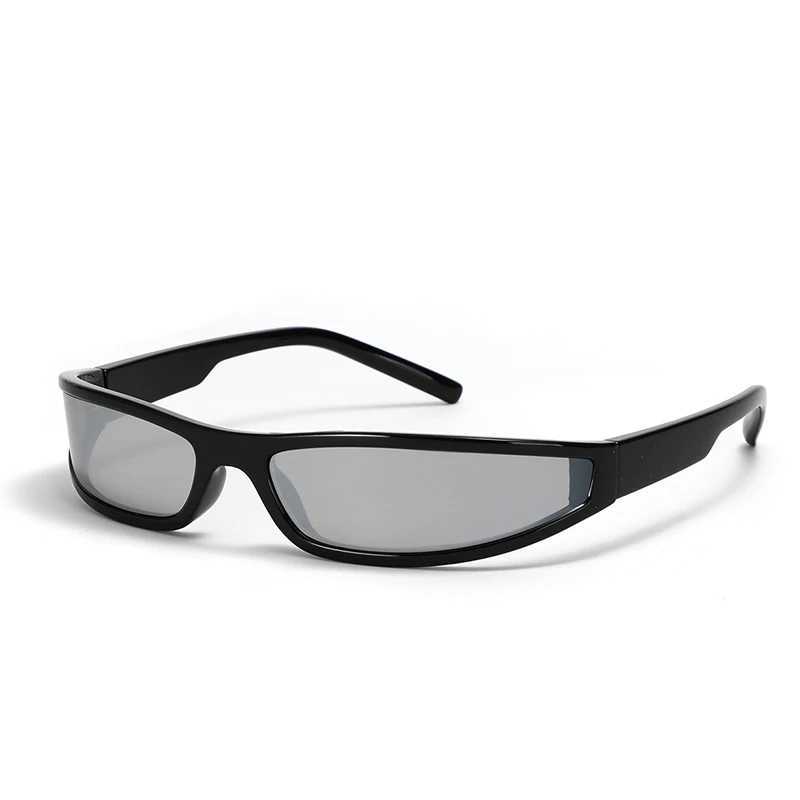 Small Rectangular Narrow Frame Sunglasses Women Streetwear Y2k Sun Glasses Female 2023 Fashion Brand Vintage Sports SunglassX240920