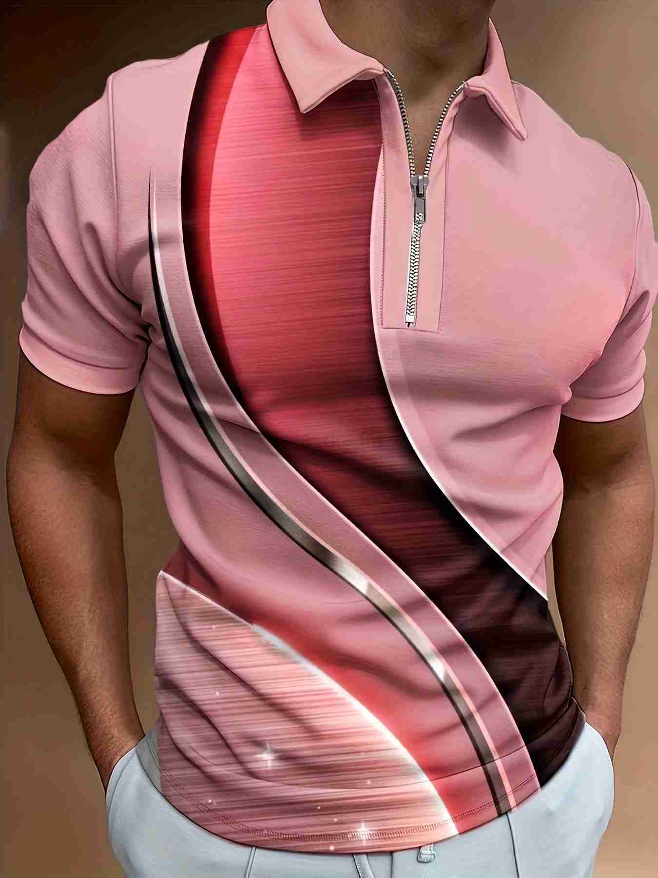 Summer Fashion Striped Polo T-Shirt Casual Mens Shirt Breathable Golf Oversized Short Sleeved Sports Top Trend StreetwearXJ240920