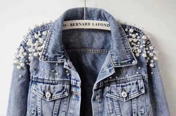 Gorgeous Luxe Denim Jacket with Pearl Personalized Bride Bridesmaid Jacket Bridal Party Custom Name Denim Jackets Gifts BrideX240920
