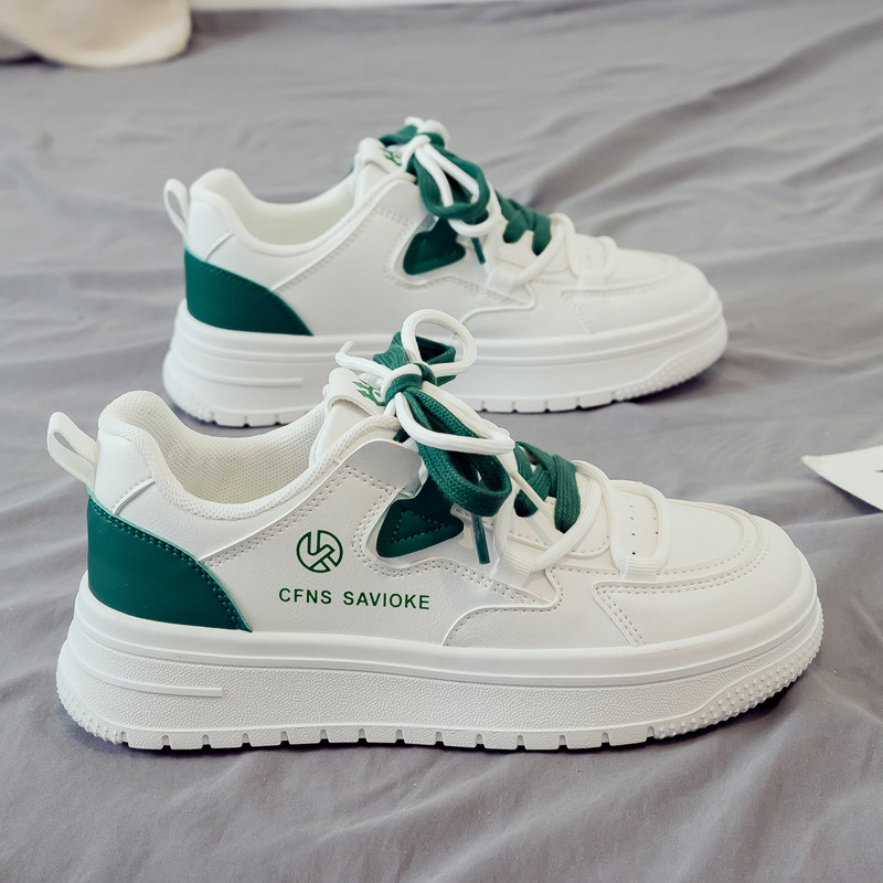 2024 spring new all-matching small white shoes female sports leisure father shoes ins trendy shoe network red