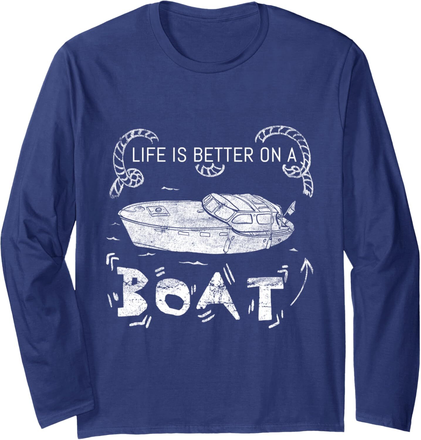 Long Sleeve Shirts for Men sweatshirt Life Is Better On A Boat Funny Cool Holiday Gift Long Sleeve Tee Streetwear Casual tops clothes