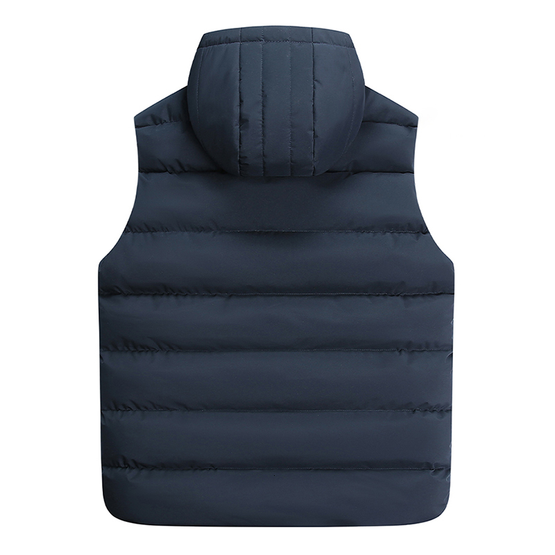Winter New Thick Warm Windproof Sleeveless Jacket Autumn Men Fashion Casual Sport Pockets Detachable Hat Vest Man