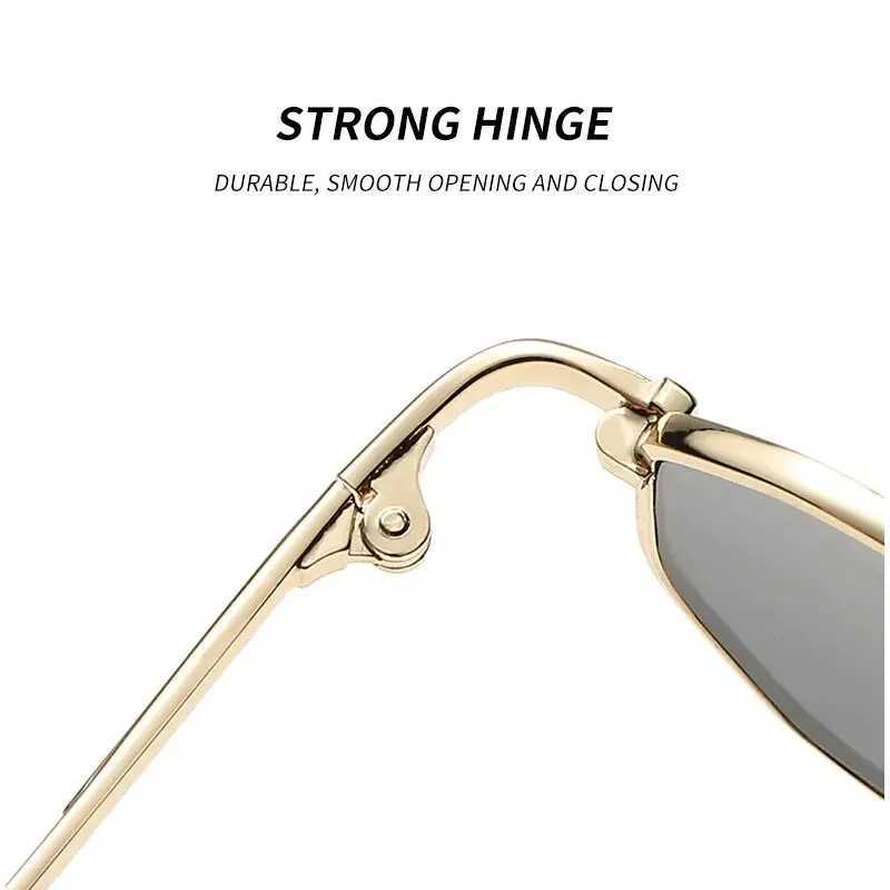 Narrow Sunglasses for Men Fashion Rectangle for Women Metal Luxury Brand Classic Sun GlassesX240920