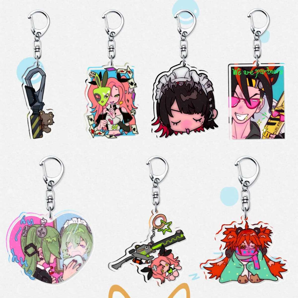 New Hot Game Zenless Zone Zero Nicole Demara Billy Kid Von Lycaon Keychains Pendant Car Key Chain Fans Gift AccessoriesX240919