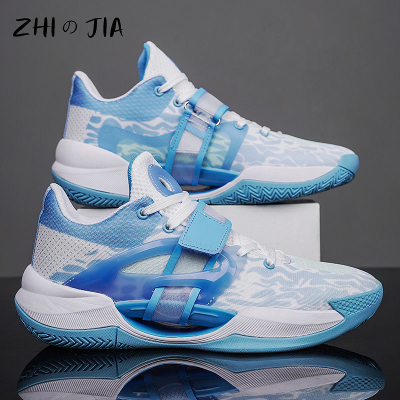 High Quality Glow Basketball Shoes Youth Adult Fashion Trend Sneaker Couple Mesh Breathable Anti Slip Durable Footwear 36-45
