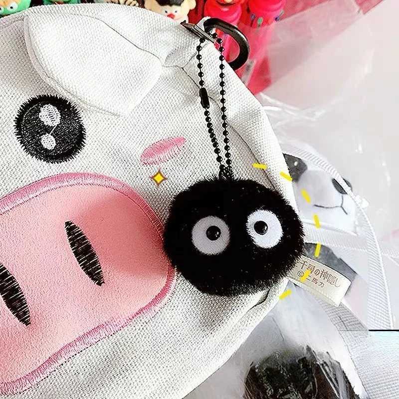1Pc Exquisite Anime Character Small Briquettes Pendant Hair Ball Keychain Womens Bags Dust Elf Handmade Decoration CraftsX240919