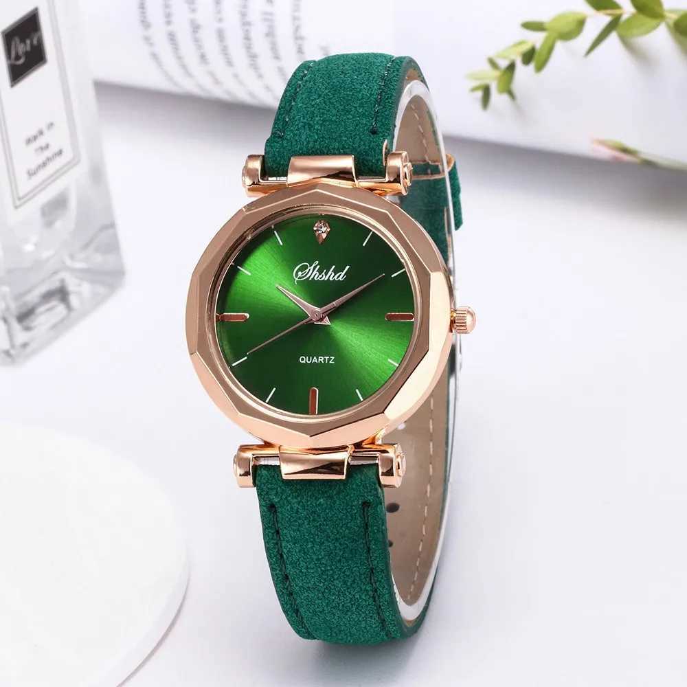 Leather Belt Elegant Wristwatch Analog Crystal Casual Fashion Quartz Watch Luxury Rhombus Design Ladies Watches Gift Reloj MujerX240920