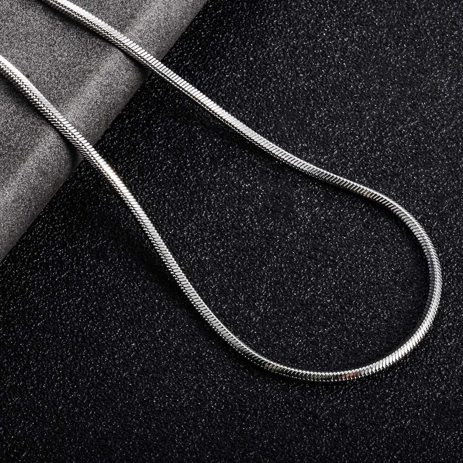 0.9/1.2/1.5/2/2.4mm Stainless Steel Square Snake Chain Necklace Silver Color For Men Womens Fashion JewelryX240919