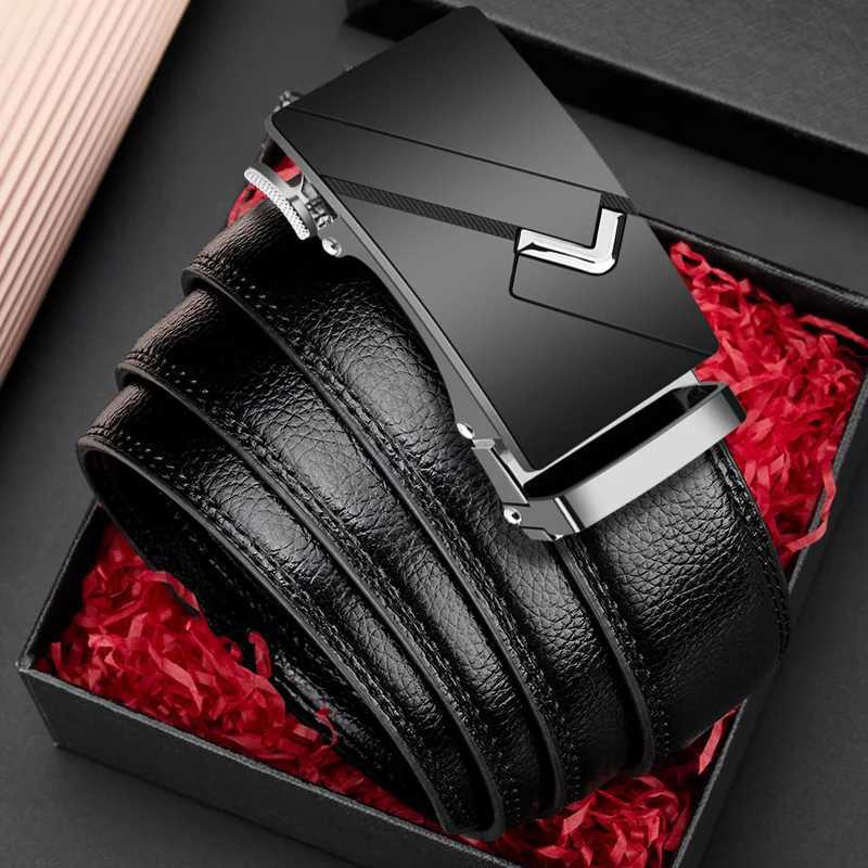 Mens fashion denim strap formal style strap automatic buckle more durable strap suitable for business work pants jeans daily wear W240920
