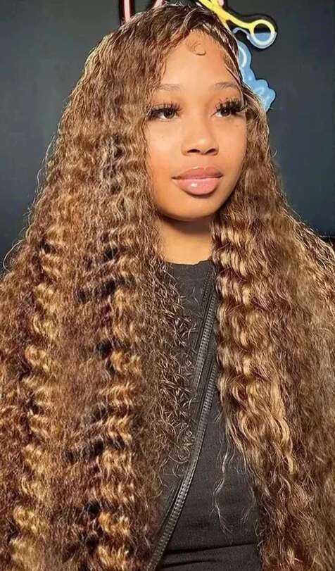Highlight Honey Blonde Curly Water Wave 13x6 HD Lace Frontal 100% Ombre Deep Human Hair Wigs Wear Go 4x4 Wig