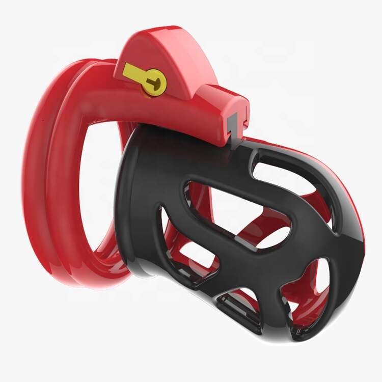 Men Fetish Sex Products Plastic Chastity Cage Dick Lock Cage For Men Chastity