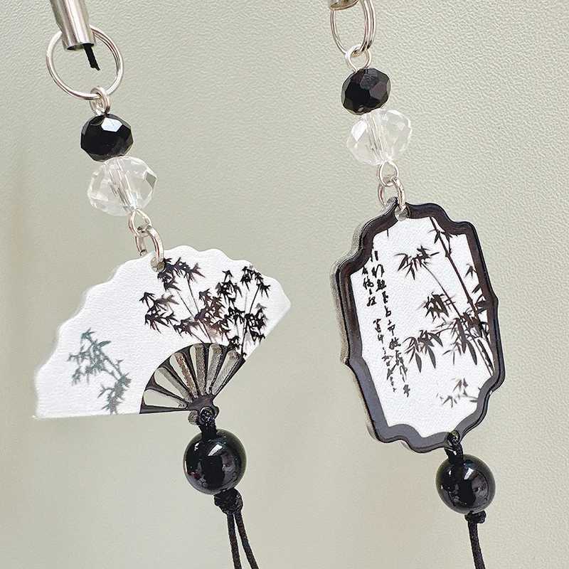 1Pc Chinese Style Anti-lost Phone Lanyard Retro Tassel Pendant Keychain Bag Charms Backpack Hanging Decoration Fashion JewelryX240919