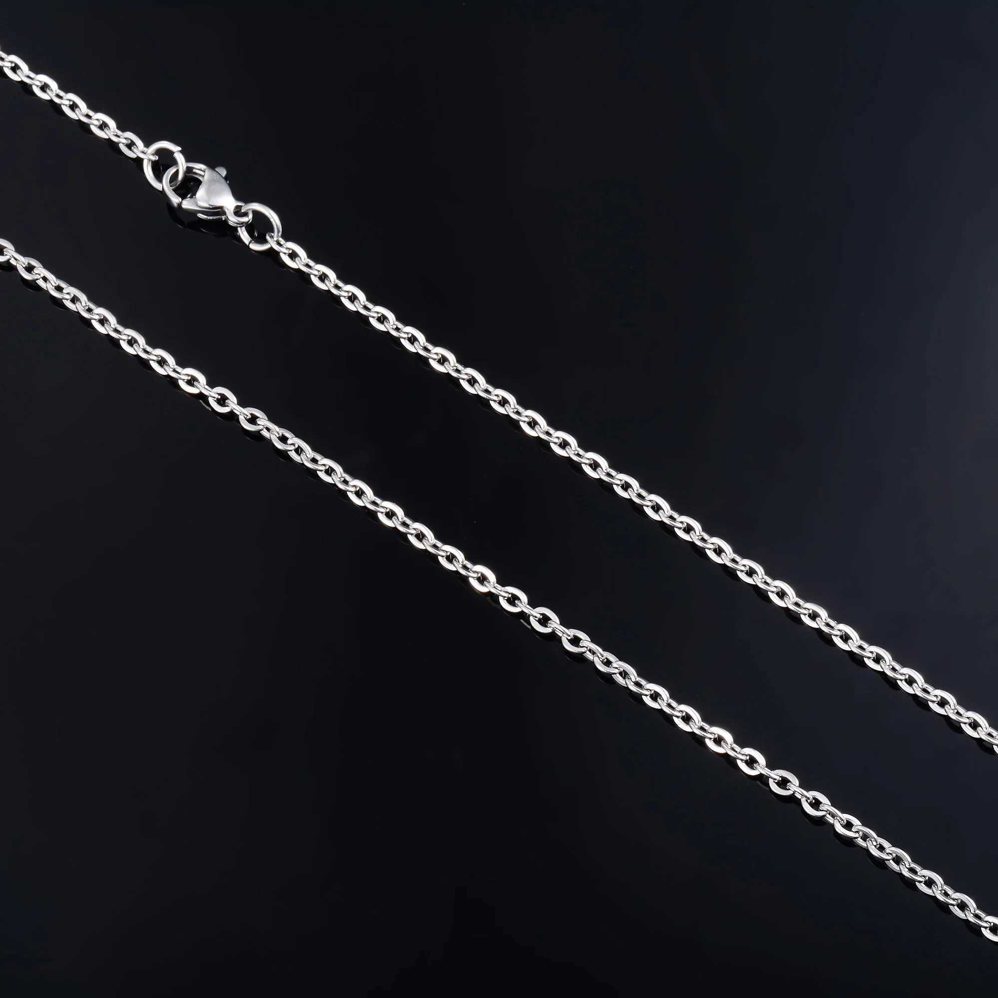 Stainless Steel Rolo Necklace for Women Men Link Cable O Chain Choker on the Neck Collar DIY Her Gift Jewelry AccessoriesX240919