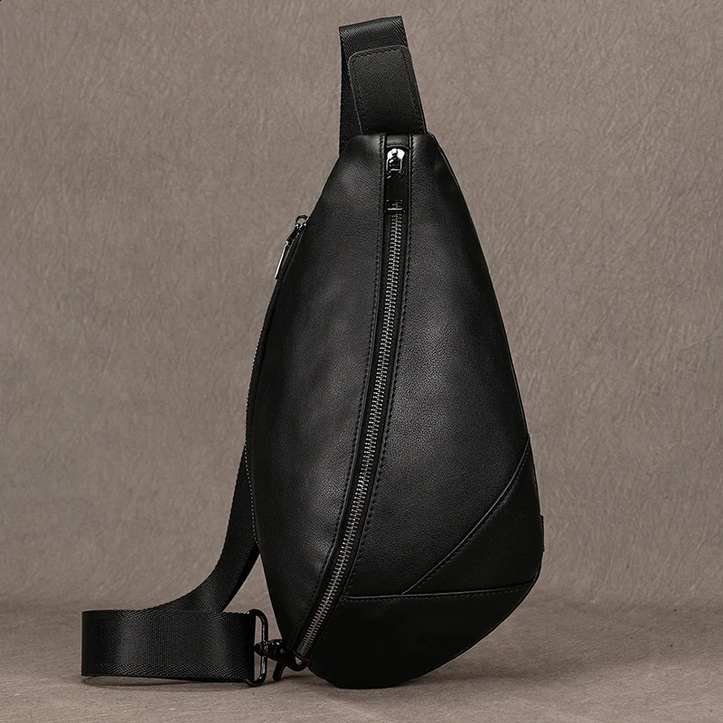 Luufan soft leather mens luggage mini shoulder cross body bag antitheft outdoor summer sling 240919