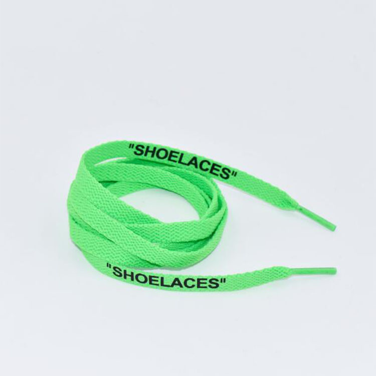 fashion shoe accessories wide 8mm double sides printed "SHOELACES"black white shoelace for sport shoe Canvas shoes