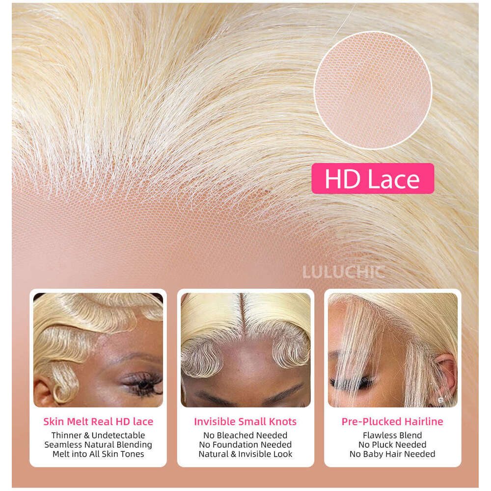 613 Blonde 13x6 Body Wave Frontal Preplucked Brazilian wig 13x4 Transparent HD Lace Front Human Hair Wigs For Women