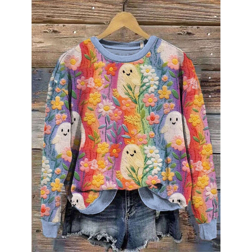 Hallowmas LT Autumn/winter New Hoodie 3D Digital Printed Womens Halloween Pumpkin Festival Trendy Round Neck Top Designer Coat Women Womens Coat Autum