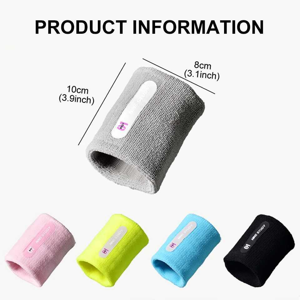 Wrist Support 1Pcs Towel Sports Wristbands Tennis Sweat Bands Wrist Guard Fitness Sweatbands Soft Wrist Wrap Cuff Basketball Volleyball Padel z240920