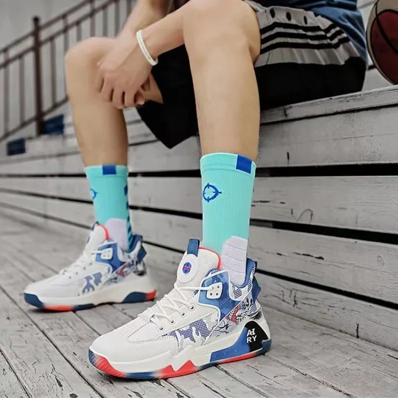 Outdoor Men Basketball Shoes Cushioning Non-slip Sport Shoes Breathable Casual Sneakers Athletic Fitness Training Footwear Shoes