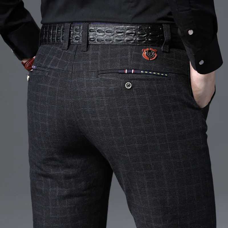 2022 Spring/Autumn New Mens Casual Pants High Quality Brand Business Pants Mens Clothing Cotton Formal Mens Casual Pants W240919