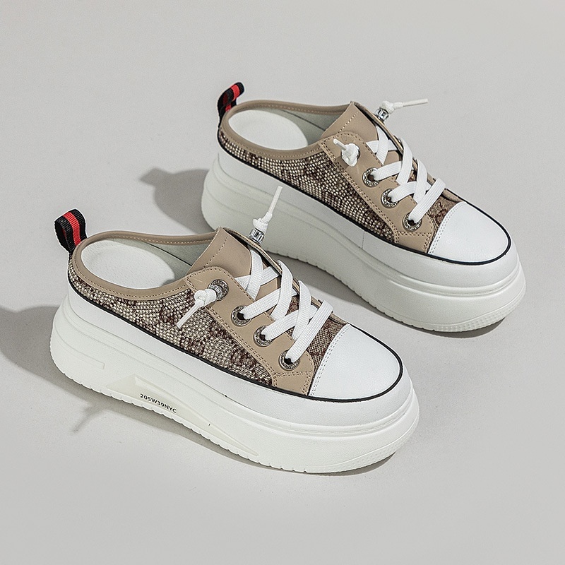 Water dia toe cap half slippers for wearing outside, 2024 summer new style small fragrant women's shoes, sponge cake thick sole without heel