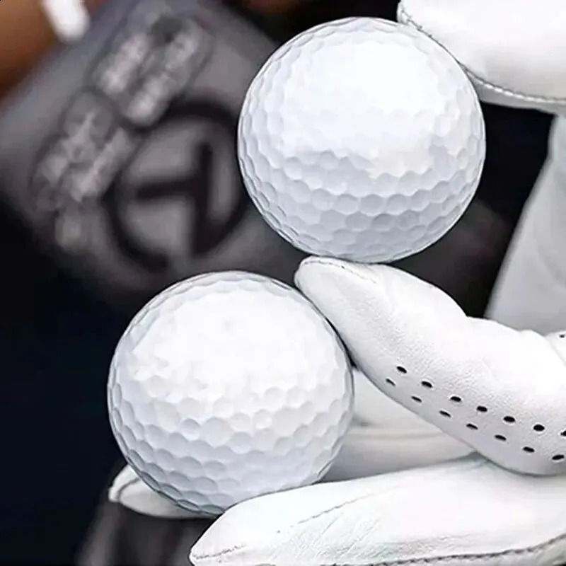 PGM 10pcs double-layer golf balls golf swing putting practice balls white standard blank golf balls Q003 240927