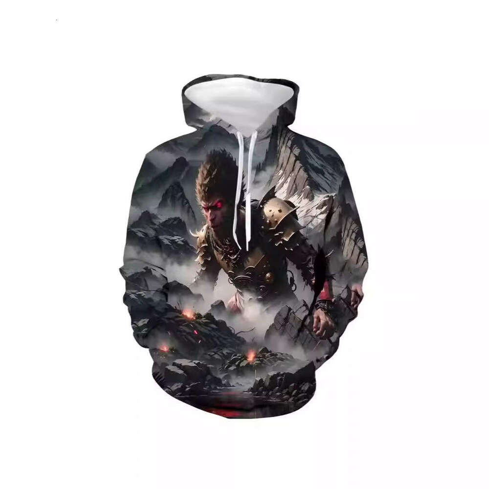 Men's Black Myth Wukong 3D Hoodie With Digital Printing, Cross Border Hoodie From Europe And America, Designed For Foreign Trade