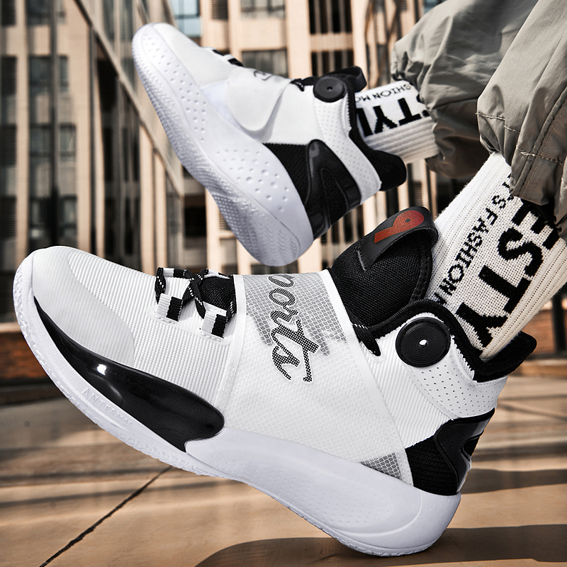 Hniadia High Quality Basketball Shoes Wade Same Breathable Cushioned Sneakers Wear-resistant Non-slip Couple Basketball Boots