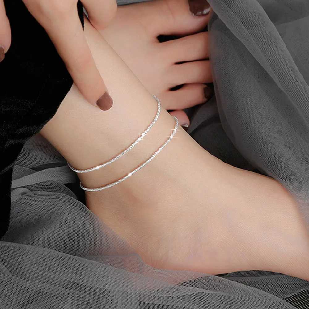 Starry Cauliflower Chain Anklet Long Bracelet Bling Accessories Gold Color 316L Stainless Steel Never Fade Chains on Foot Y240920