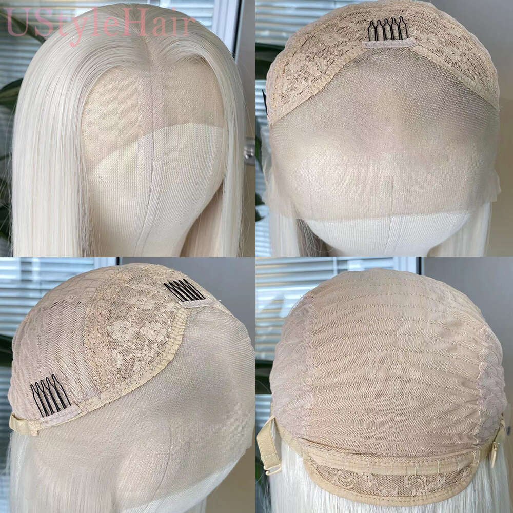 Blonde Lace Front Wig Long Body Wave Synthetic Hair Daily Use Platinum Wigs Heat Resistant Cosplay Party Drag Queen