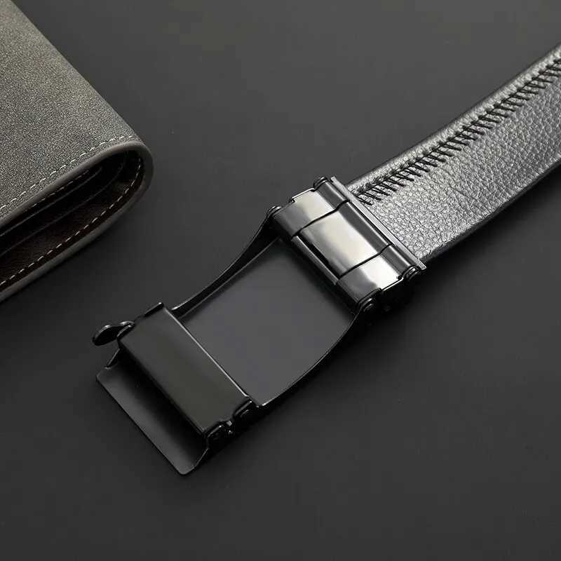 1 business belt glossy style high-quality synthetic leather with lace pattern Trouser belt W240920