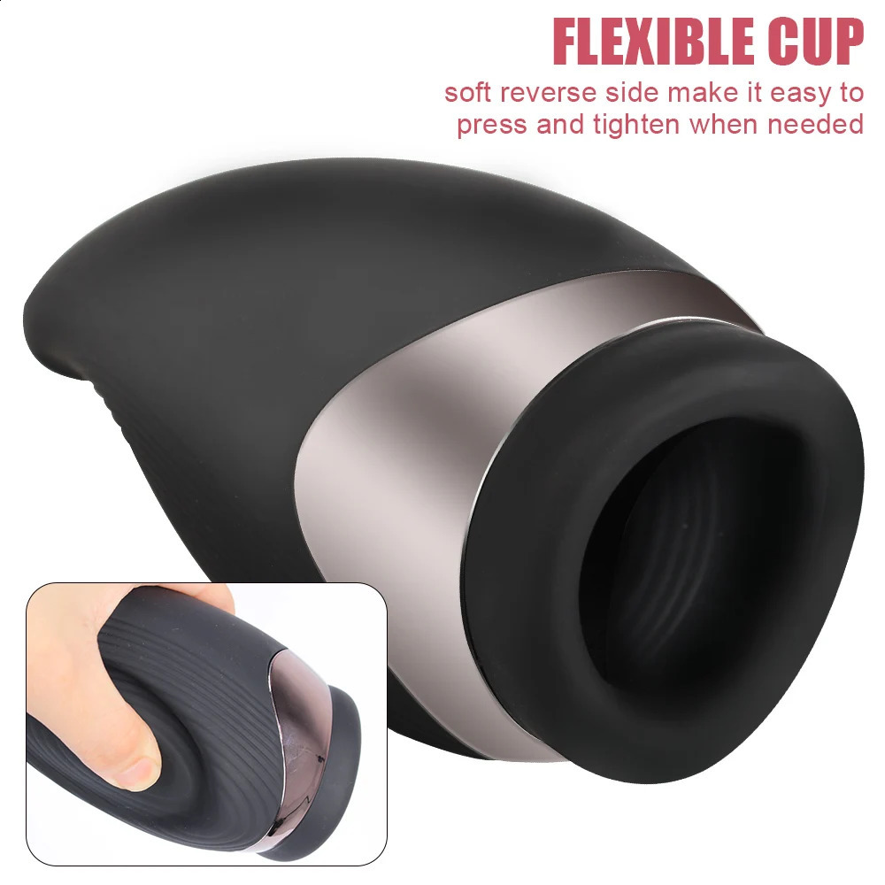 Automatic Heated Mouth Male Masturbator Sucking Vibrator For Men Penis Pump Cock Exerciser Blowjob Sex Toys Oral Massager Erotic 240914