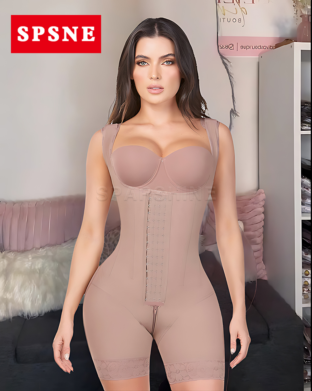 High Compression Hourglass Body Colombian Girdles For Women Post-Operative Open-Chest Sleeveless One-Piece Bodysuit Fa