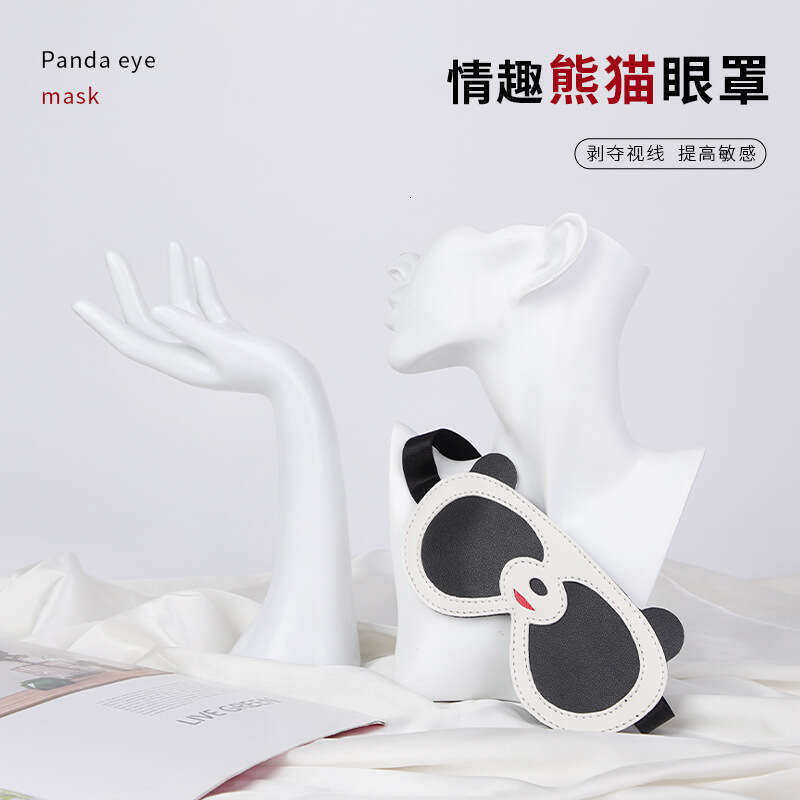 Sexy SM products, panda eye mask, blackout couple role-playing props, adult toys, leather eye mask, hair replacement