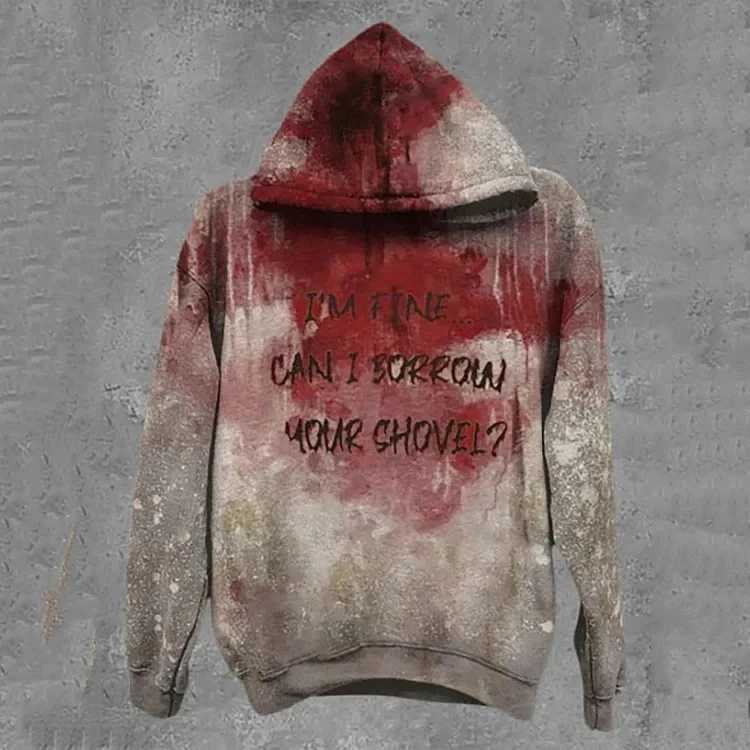 Mens Halloween Bloody Graphic Hoodies Casual Long Sleeve Plus Size Pullover Hoodies For Men Women Sport Sweatshirt Clothes Y240920