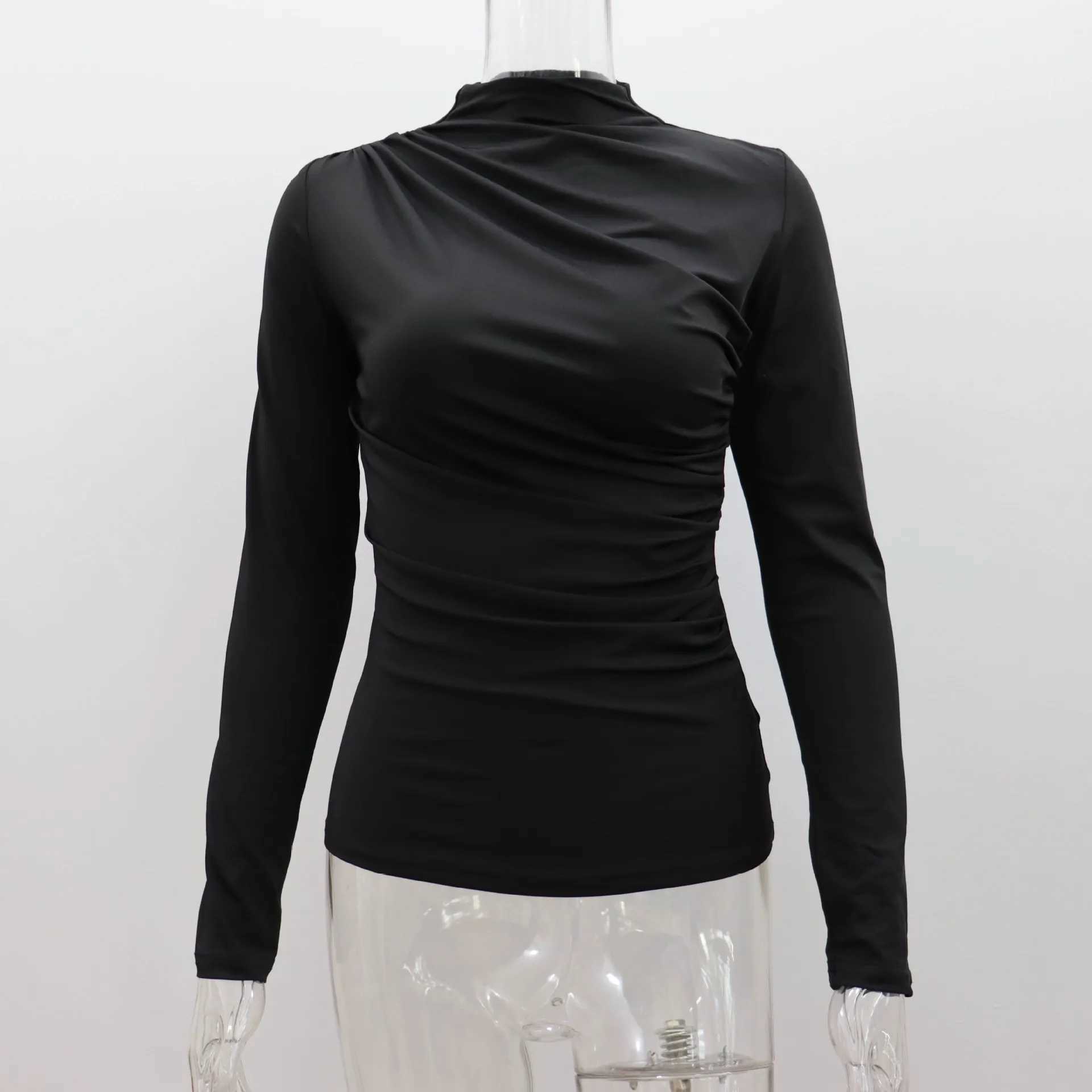 Women T Shirts Vintage Spring Winter Tees Autumn Sexy Tops Warm Blouse Top Casual Full Long Sleeve Shirt M240920