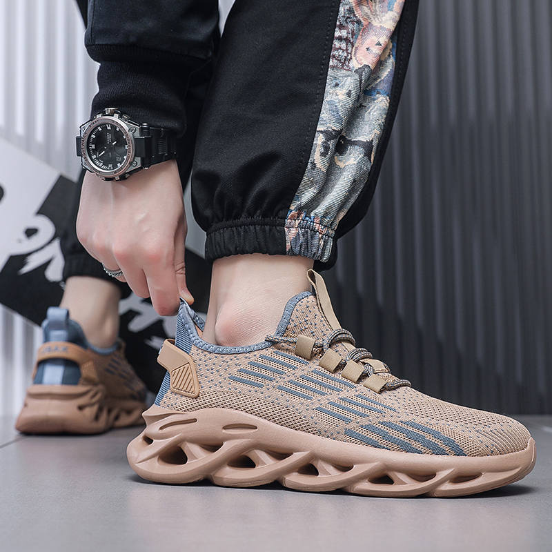 48 49 50 Extra size mesh breathable flying woven Sports casual twist sole lightweight running shoes for men
