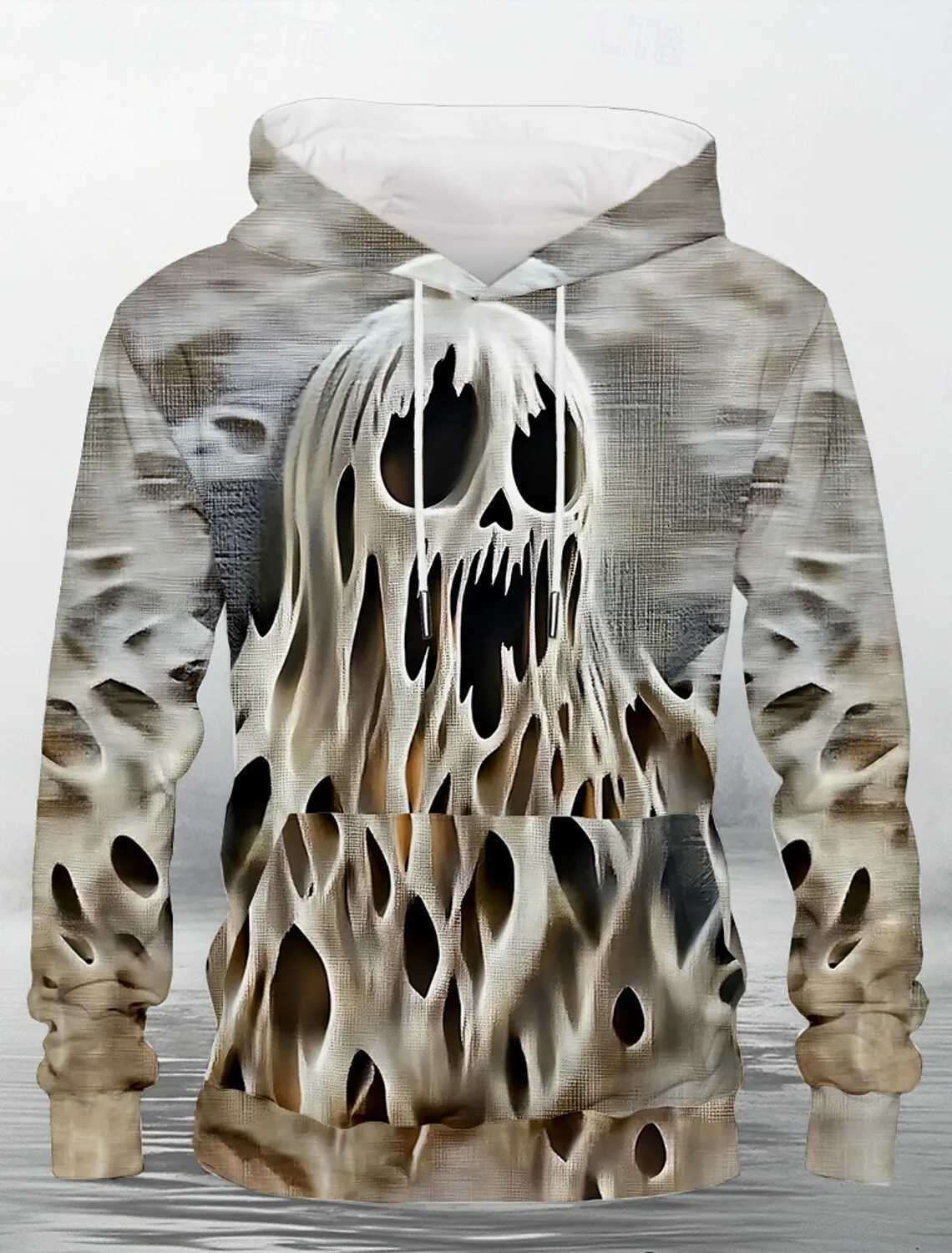 Funny Bat Mens Fashion 3D Print Hoodie Halloween Hoodies Black Hooded Pocket 3D Print Fall Winter Designer Hoodie Sweatshirt Y240920