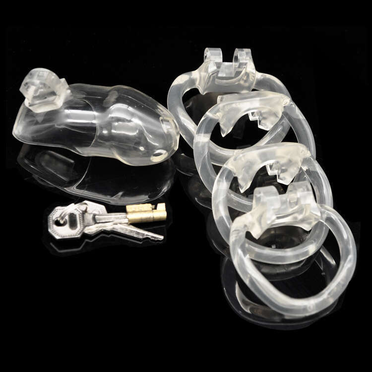 Color fun sexy male Chastity penis cage Device Cock Ring lock with key adult toy novelty sex game playing