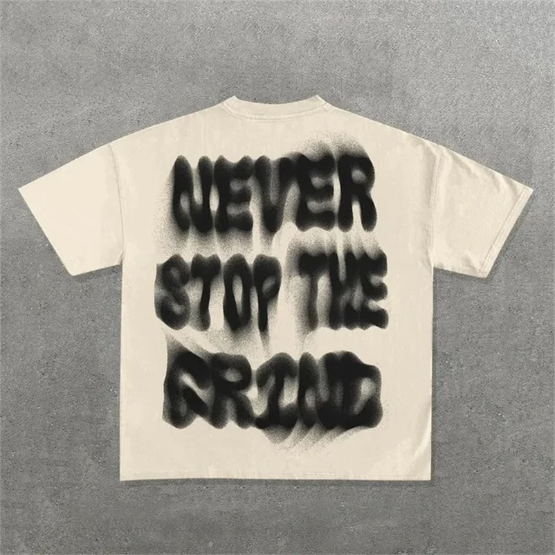 Y2k T Shirt Harajuku Hip Hop Letter Graphic Print Oversized Tshirt Men Women Gothic Round Neck Cotton Short Sleeve Tops