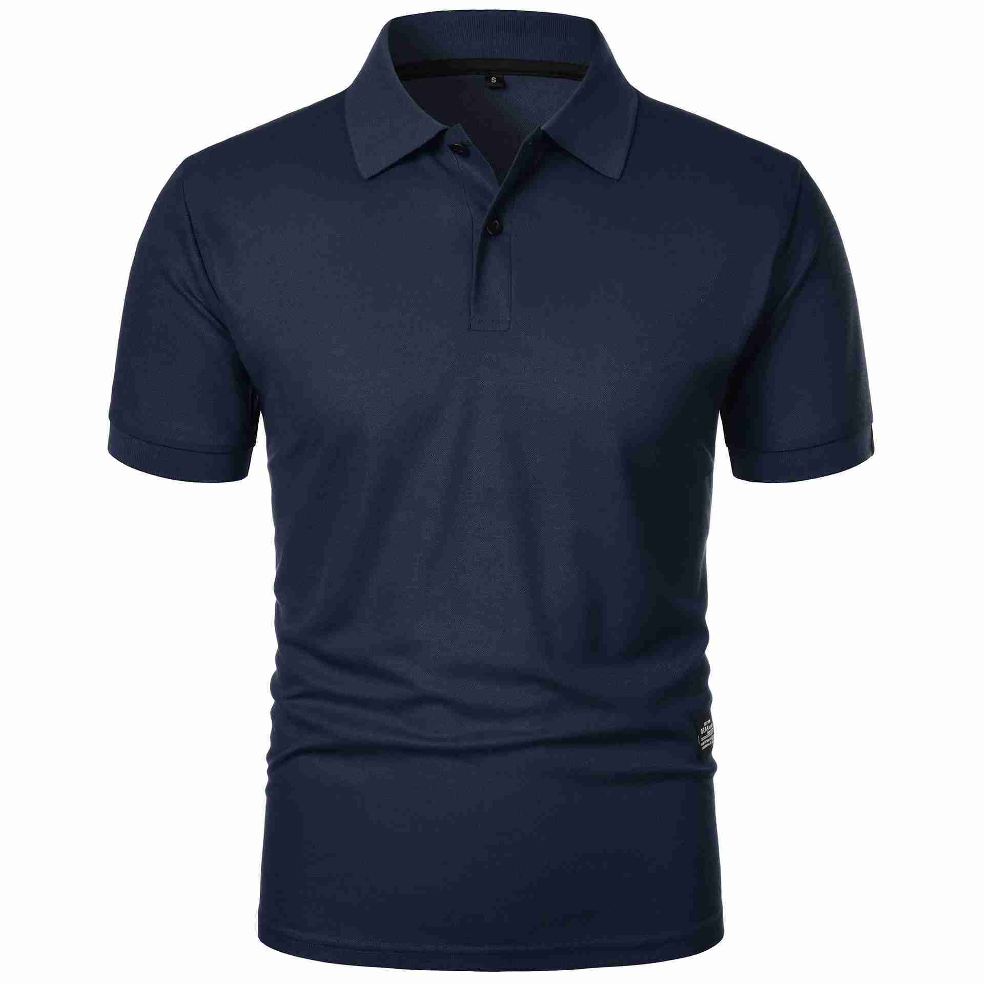 Mens Sports Korean casual trend slim fit short sleeved silk cotton collar solid color t-shirt POLO shirt poloXJ240920