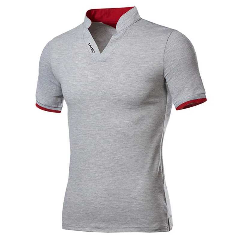 2023 New Fashion Brand Polo Shirt Mens Summer Mandarin Collar Slim Fit Solid Color Button Breathable Polos Casual Men t ShirtX240920