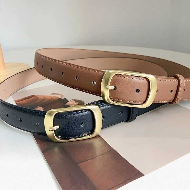 Womens Belt Black Korean Simplified Edition Jeans Belt Womens 2024 New Brown Fashion Decorative Pants Belt W240920